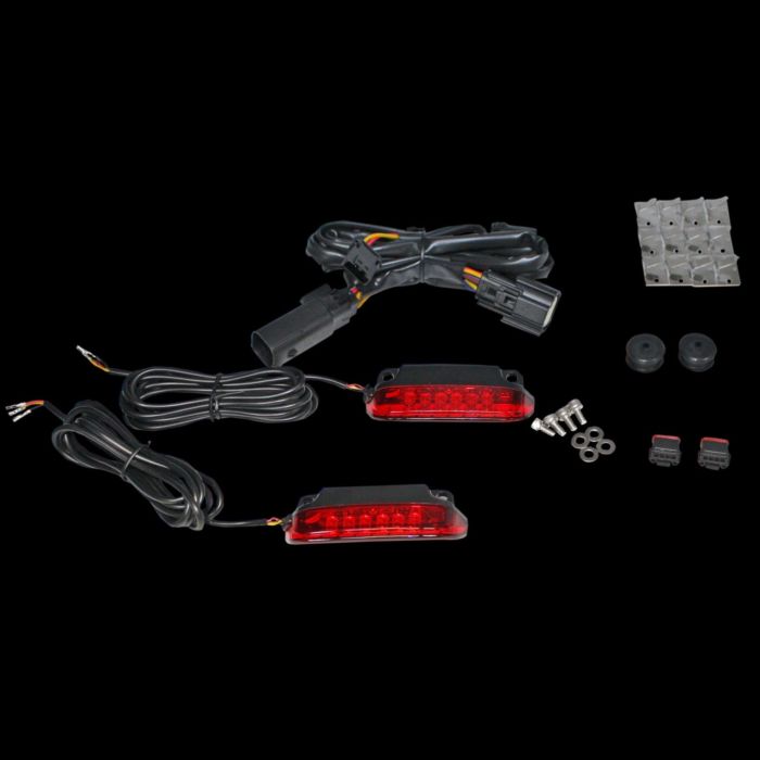 Auxiliary Run & Brake Air Wing Saddlebag Rail Light Bars for Harley-Davidson® Motorcycles