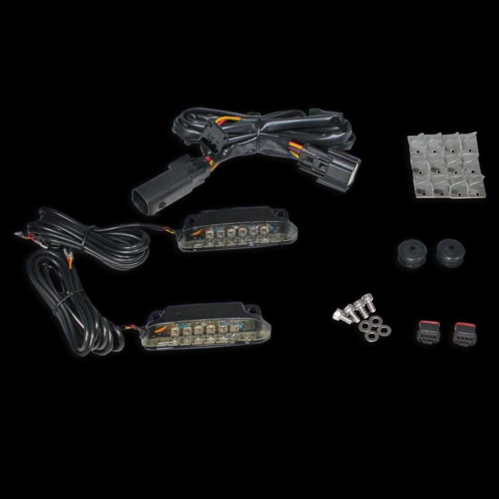 Auxiliary Run & Brake Air Wing Saddlebag Rail Light Bars for Harley-Davidson® Motorcycles