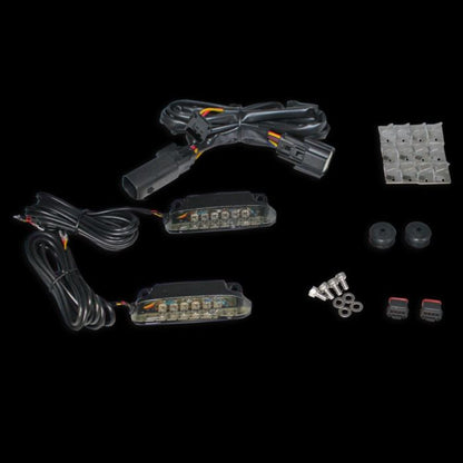 Auxiliary Run & Brake Air Wing Saddlebag Rail Light Bars for Harley-Davidson® Motorcycles