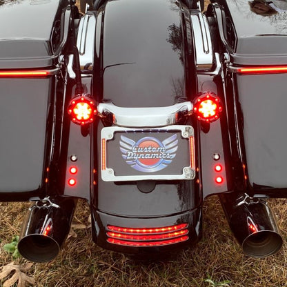 Tri-Radius Auxiliary LED License Plate Frame for Harley-Davidson® Motorcycles