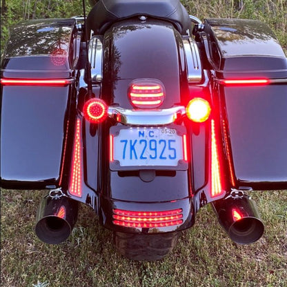 Genesis® 4 Red Ring Bullet Style LED Turn Signals for Harley