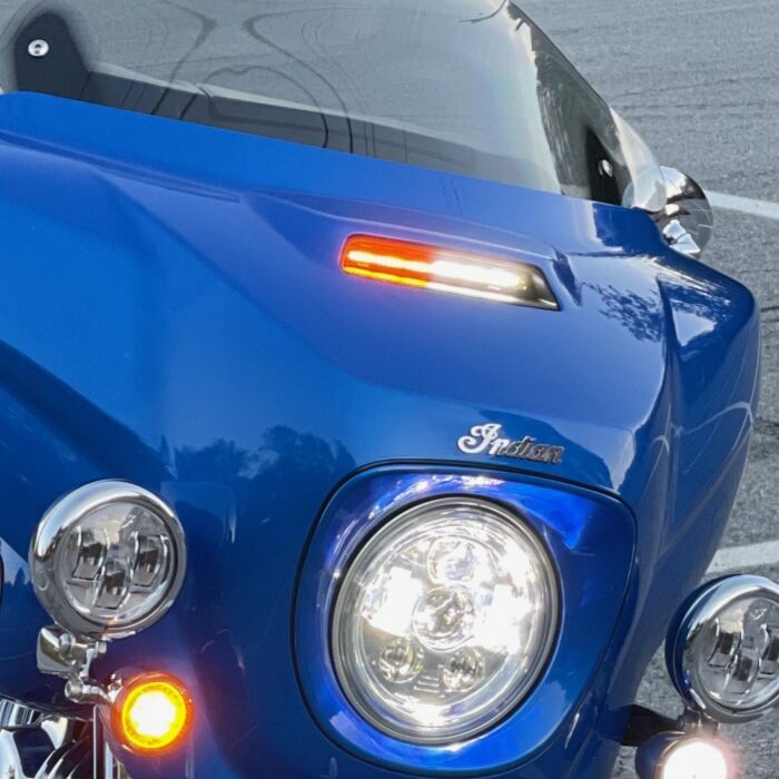 Dynamic LED Fairing Vent Insert for Indian Motorcycles