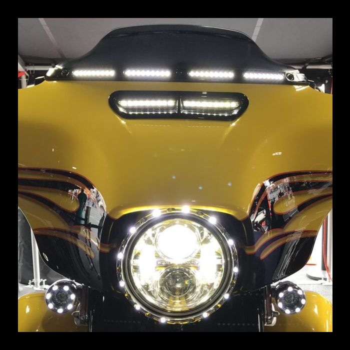 LED Windshield Trim for 1996-2005 Harley-Davidson Batwing Fairing