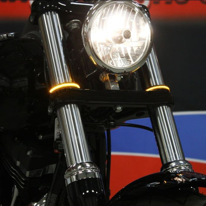 Amber/White LED Fork Wrap Arounds™ Auxiliary Turn Signals