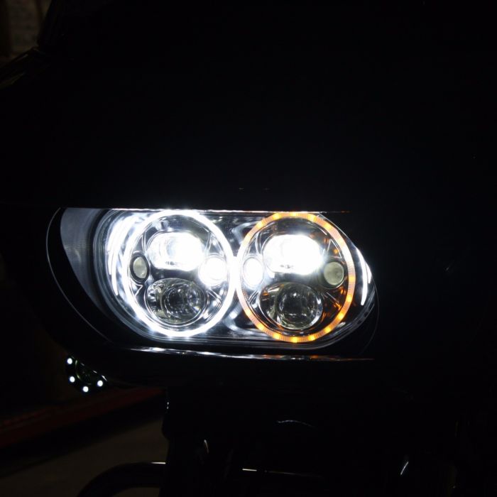TruBEAM® LED Headlamp with Auxiliary Turn Signals for Rushmore Road Glide