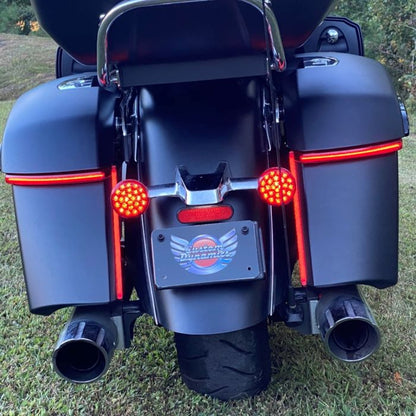 Run, Brake & Turn Auxiliary LED Saddlebag Lights for Challenger & Pursuit Indian Motorcycles