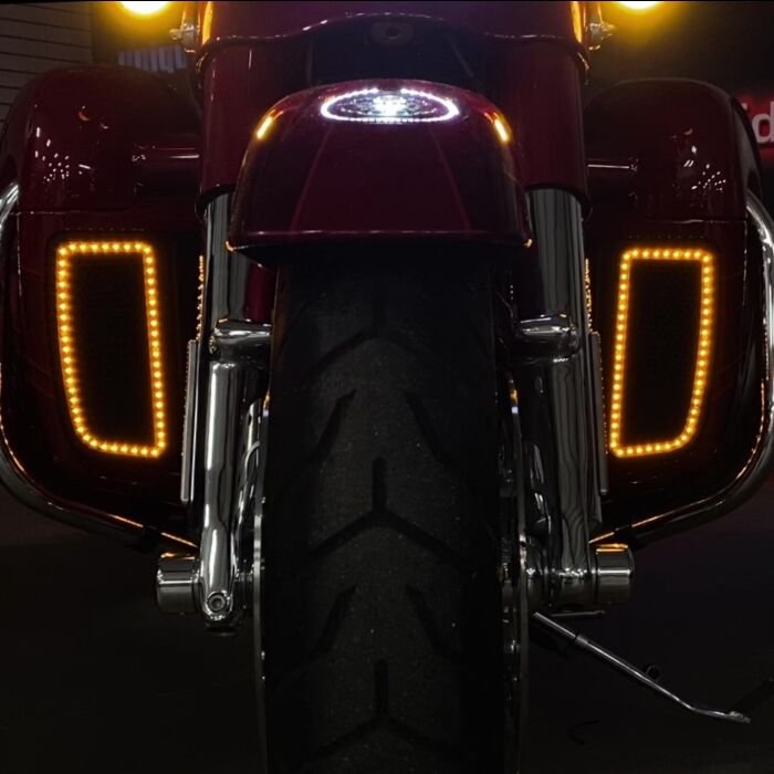 Amber Auxiliary LED Lower Fairing Inserts for Harley-Davidson® Motorcycles