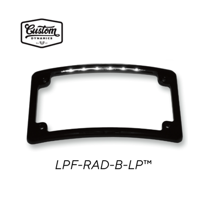 Radius Motorcycle Plate Frames with LED Tag Illumination