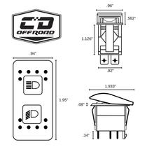 3-Position Non-Interrupting Lighted Rocker Switch