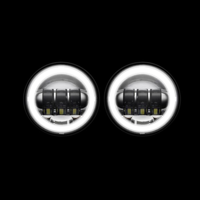 Custom Dynamics® 4.5" Motorcycle LED Passing Lamps with White Halo