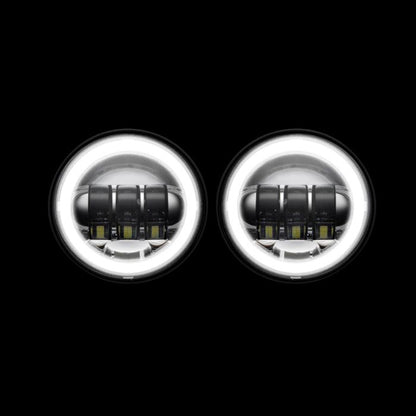 Custom Dynamics® 4.5" Motorcycle LED Passing Lamps with White Halo