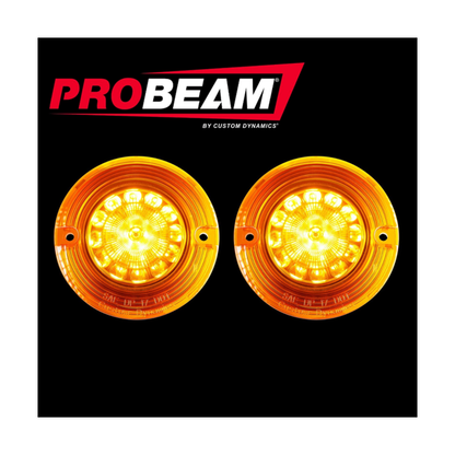 ProBEAM® Solid Amber Front 1157 LED Flat Turn Signals with Amber Lenses