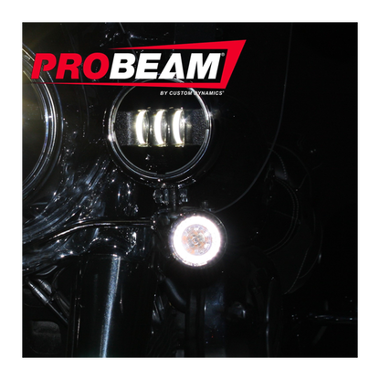 ProBEAM® Amber/White Dynamic Ringz™ Front Turn Signals for Indian Motorcycles