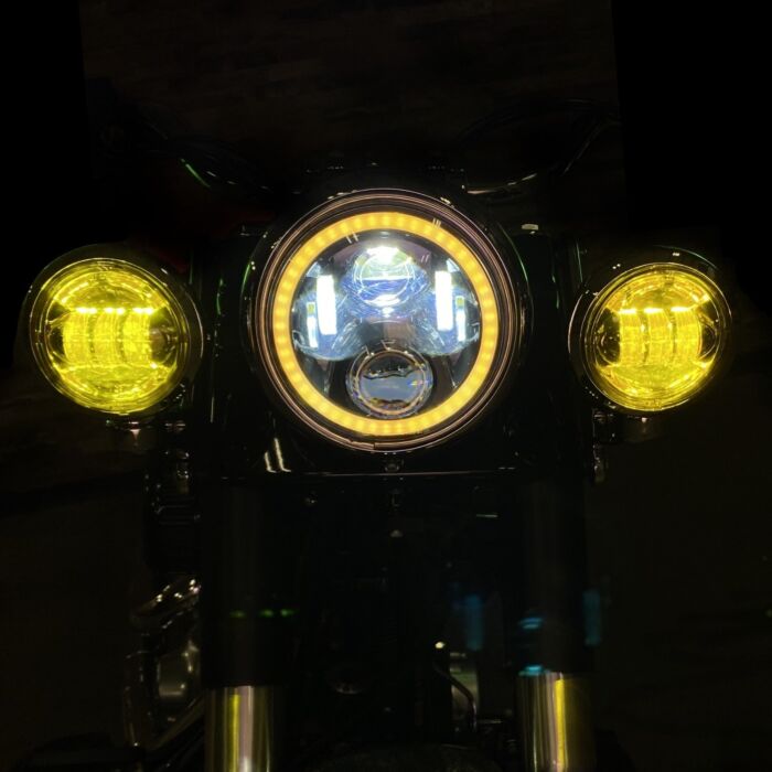 Custom Dynamics® Selective Yellow 4.5" Motorcycle LED Passing Lamps