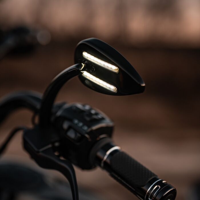 Plug & Play LED Run & Turn Signal Motorcycle Mirrors | Custom