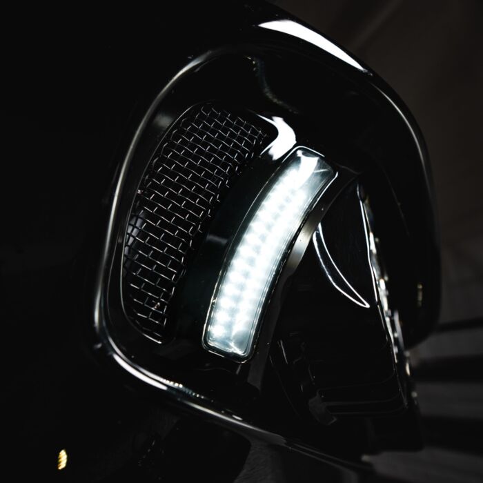 LED Fairing Vent Inserts with Auxiliary Turn Signal for Rushmore Road Glide