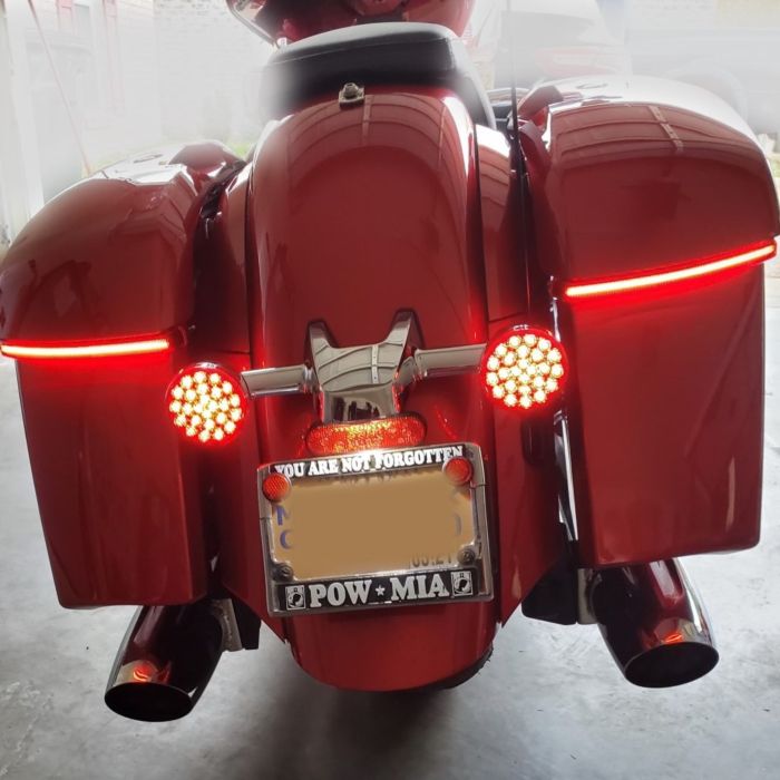 Run & Brake Auxiliary LED Saddlebag Lights for International Indian Motorcycles