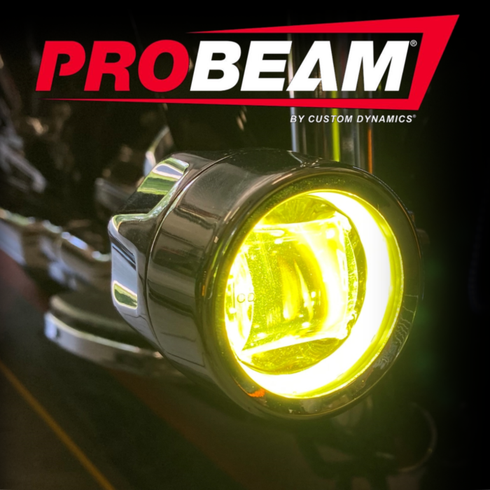 Motorcycle LED Fog Lights with Yellow Lens