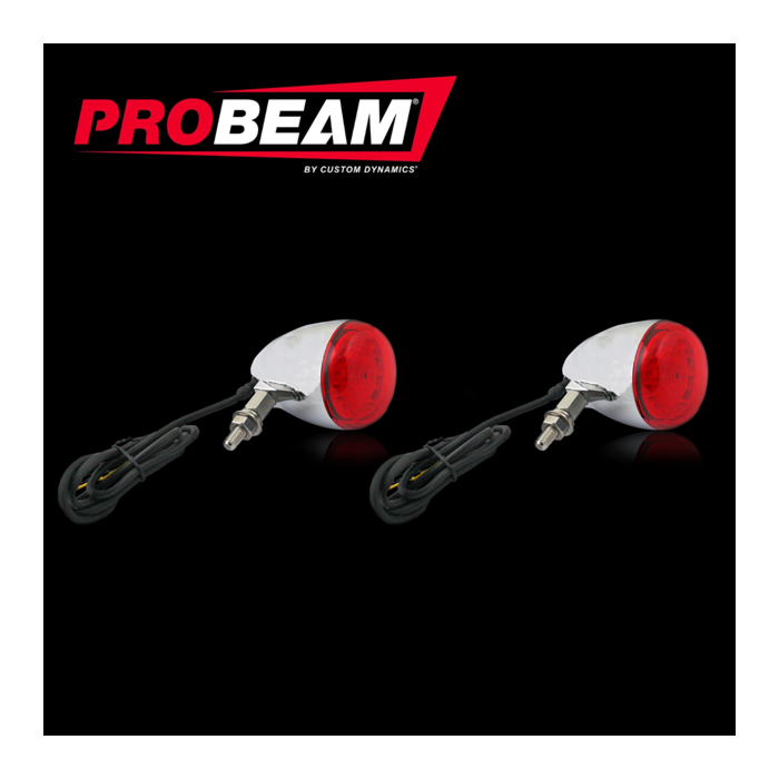 Complete ProBEAM® Red Universal Motorcycle Turn Signals