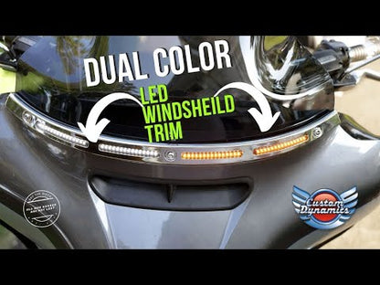 Batwing Fairing LED Windshield Trim with Auxiliary Turn Signals for Harley-Davidson Motorcycles