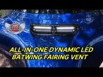 Batwing Fairing LED Vent Insert with Auxiliary Turn Signal