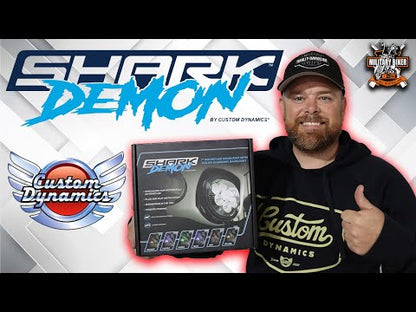 Shark Demon® 7” LED Headlight with Backlight for Harley Touring & 1984-2017 FL Softail Motorcycles