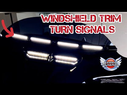 Batwing Fairing LED Windshield Trim with Auxiliary Turn Signals for Harley-Davidson Motorcycles
