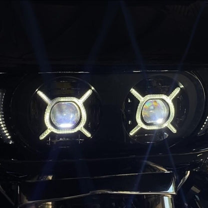 Double-X LED Headlight for Rushmore Road Glide Motorcycles