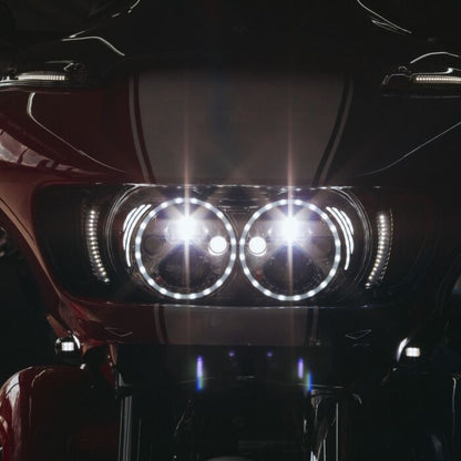 TruBEAM® LED Headlamp with Auxiliary Turn Signals for Rushmore Road Glide