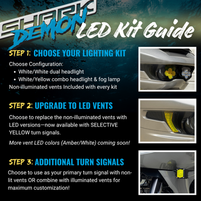 Shark Demon® 2 LED Lighting Kits for 23-26 Road Glide - Headlight & Fog Lamp Upgrades
