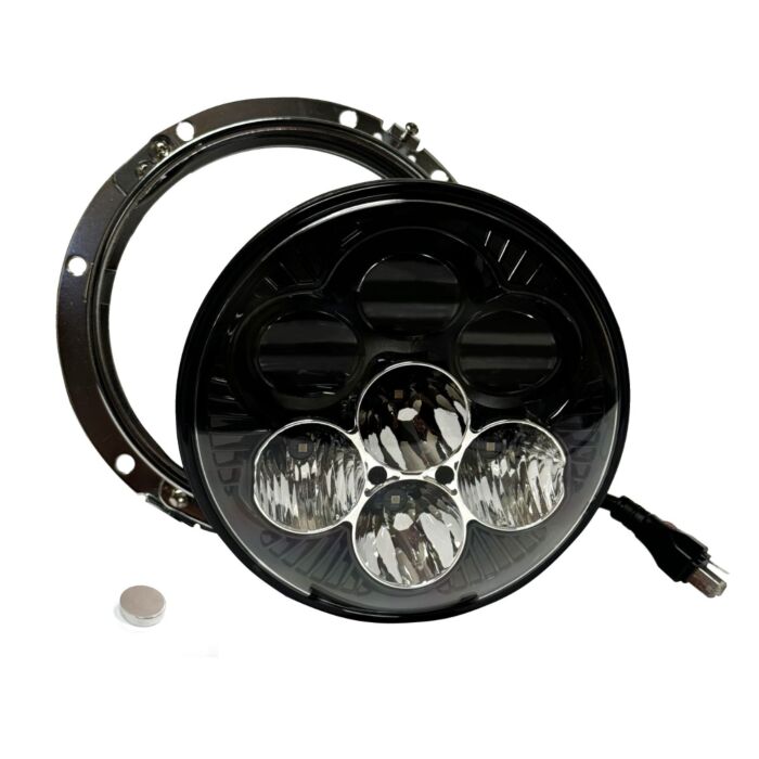 Shark Demon® 7” LED Headlight with Backlight for 1994-2013 Harley-Davidson® Motorcycles