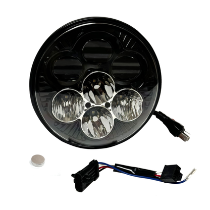 Shark Demon® 7” LED Headlight with Backlight for Harley Touring & 1984-2017 FL Softail Motorcycles