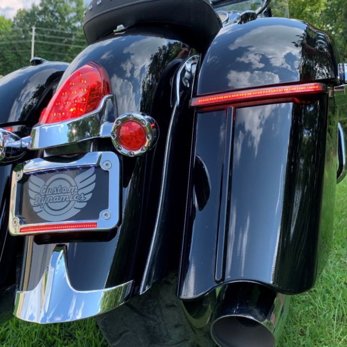Gloss Black Saddlebag Trim for Classic Style Indian Motorcycle Saddlebags