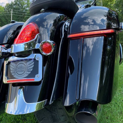 Gloss Black Saddlebag Trim for Classic Style Indian Motorcycle Saddlebags