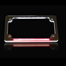 Horizontal Motorcycle LED Plate Frame with Auxiliary Run/Brake Light & Tag Illumination