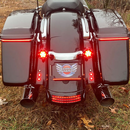 Radius License Plate Frame with Auxiliary LEDs for Harley-Davidson® Motorcycles