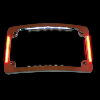 Tri-Radius Auxiliary LED License Plate Frame for Harley-Davidson® Motorcycles