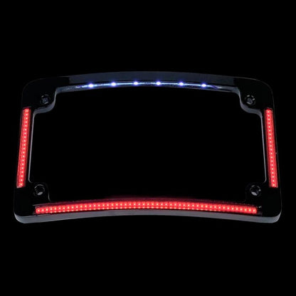 Radius License Plate Frame with Auxiliary Red LEDs & Tag Illumination