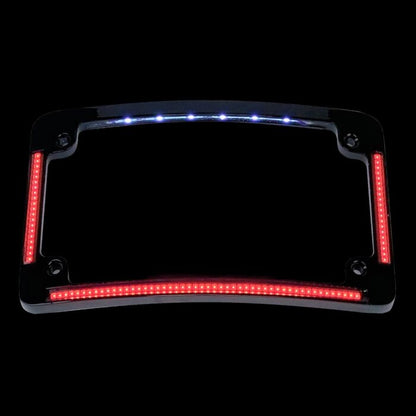 Radius License Plate Frame with Auxiliary Red LEDs & Tag Illumination