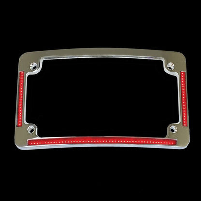 Radius License Plate Frame with Auxiliary Red LEDs & Tag Illumination