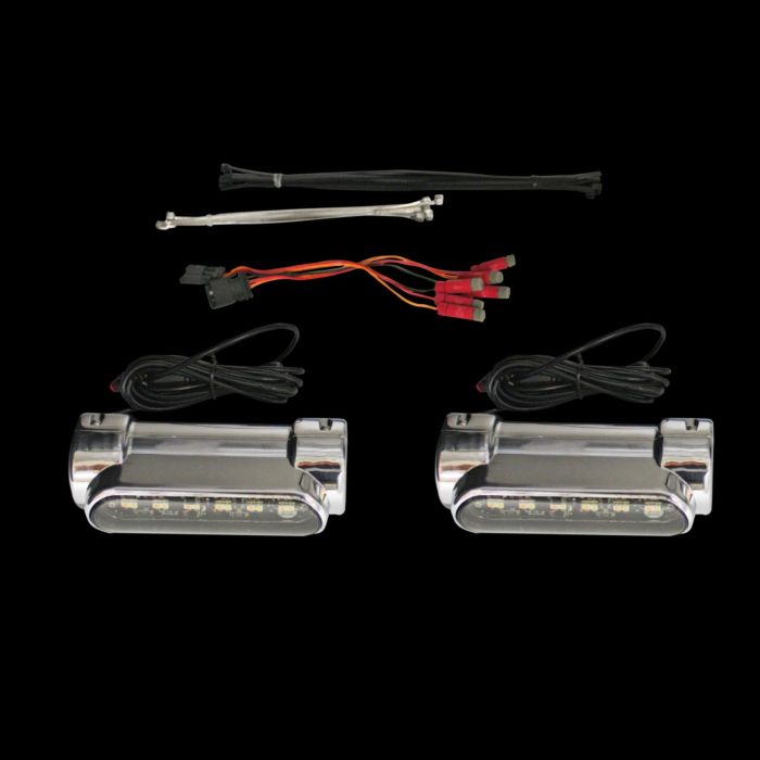 Universal Motorcycle Crash Bar Lights with Auxiliary Run & Turn Signals
