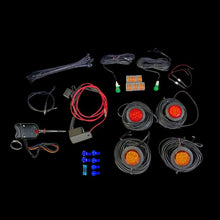Amber Front & Red Rear UTV Turn Signal Kit with Steering Column Switch