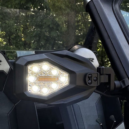 SXS Mirror with LED Run Light & Sequential Turn Signal